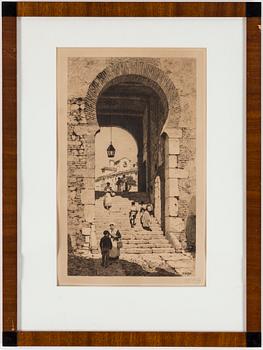AXEL HERMAN HÄGG, Etching, 1884, signed.