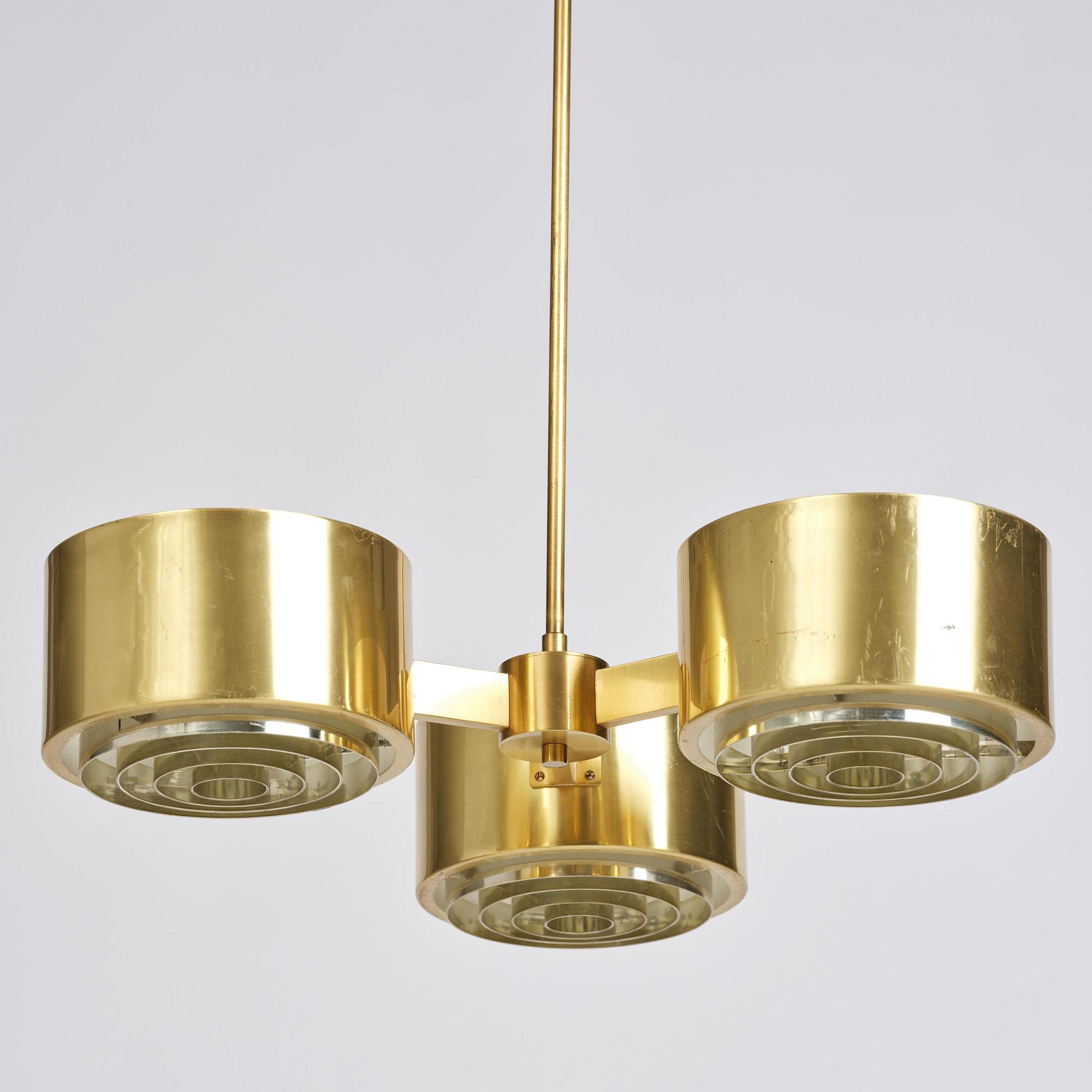 Hans-Agne Jakobsson, a pair of ceiling lamps, Hans-Agne Jakobsson AB, Markaryd, 1960s.