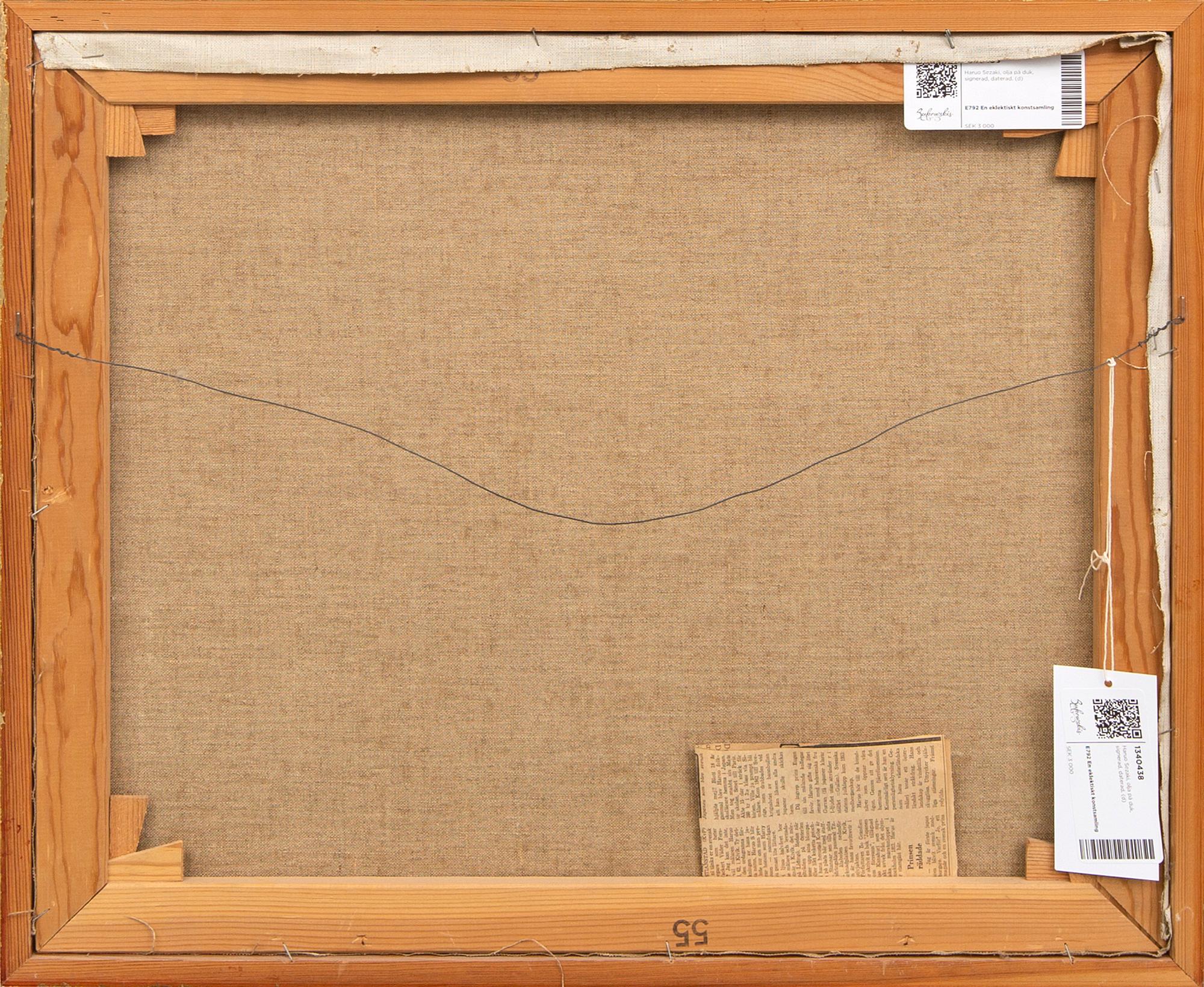 Haruo Sezaki, oil on canvas, signed, dated -56.