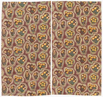 Josef Frank, a pair of 'Catleya' curtains, Svenskt Tenn Company.
