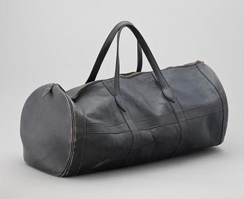 A 1970s blue leather weekendbag by Hermès.