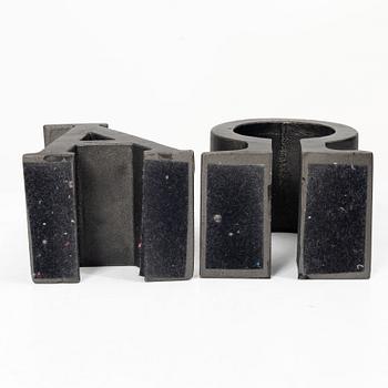 Josef Frank, Bookends, a pair, marked “Alfa & Omega”, Firma Svenskt Tenn.