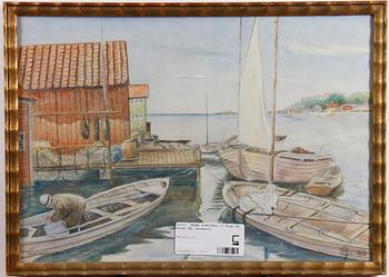 OKÄND KONSTNÄR. Akvarell, monogram sign. GH o dat. -40