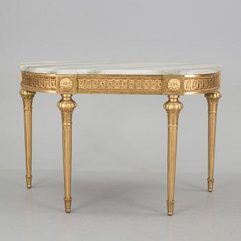 A late Gustavian console table from the first half of the 19th century.