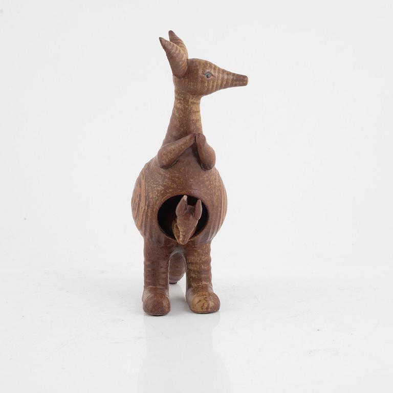 Lisa Larson, a figurine in two parts, 'Känguru', Gustavsberg, in production 1966-1979.