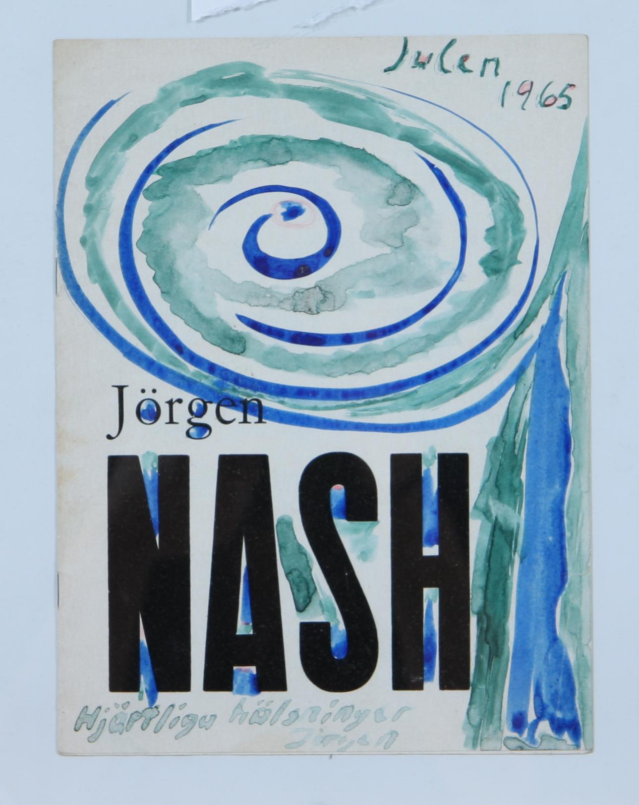 JÖRGEN NASH, akvarellerat tryck, signerat samt dedikerat.