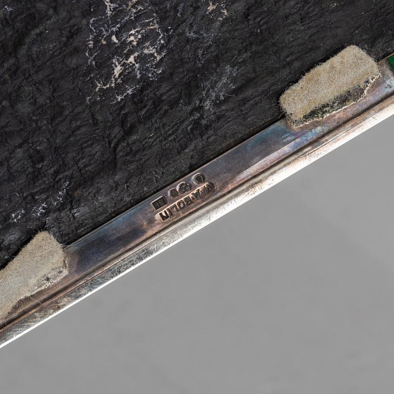 A Swedish silver cigarette case, mark of W.A. Bolin,  Stockholm 1944.