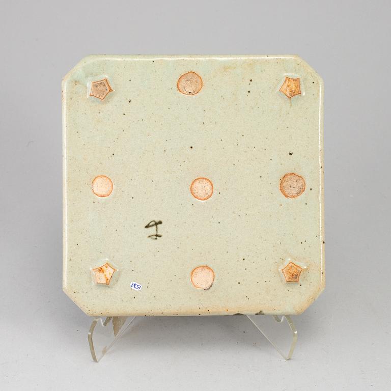 A Japanese ceramic tray, 20th century.