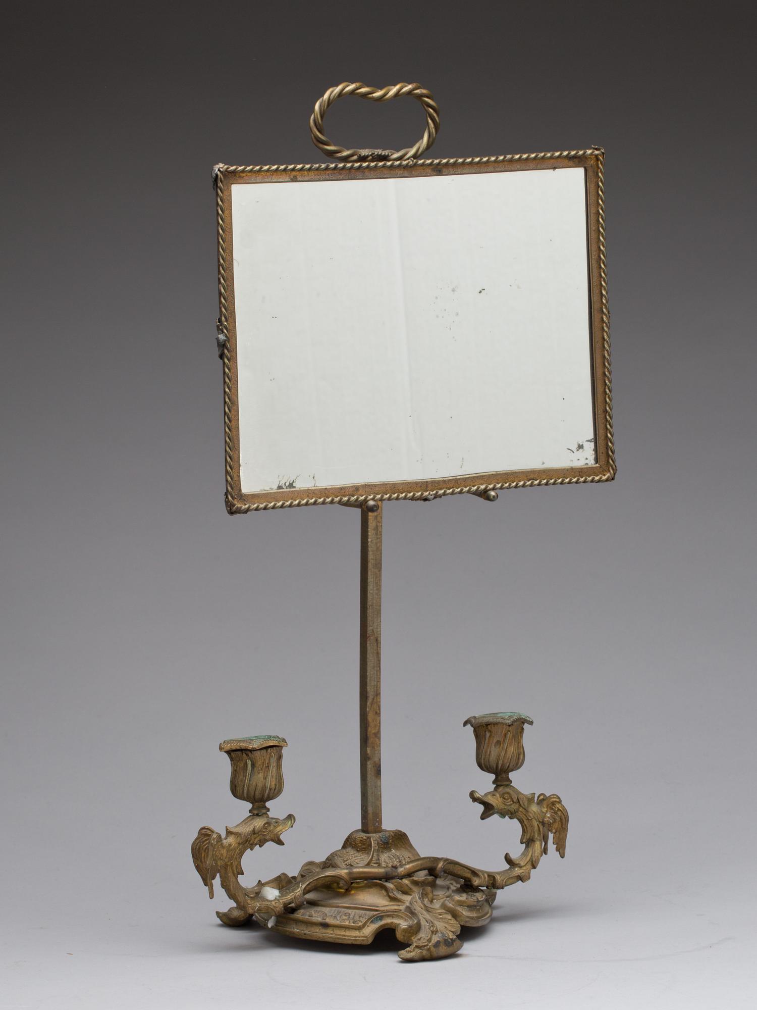 LÄSLJUSTAKE. med spegel. Nyrokoko, 1800-talets andra hälft.