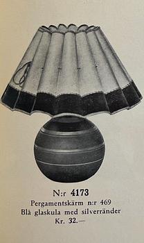 Malmö Metallvarufabrik, an imposing table lamp, variant of model "4173", Malmö, 1930s-40s.