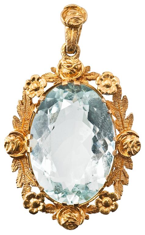 AQUAMARINE PENDANT.