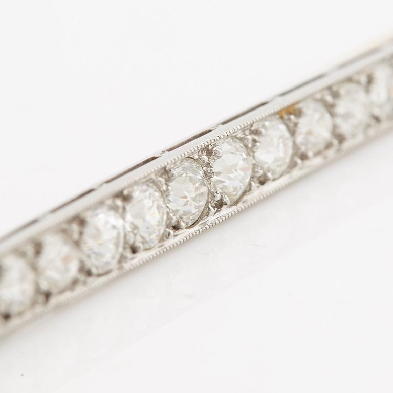 A old cut diamond brooch.