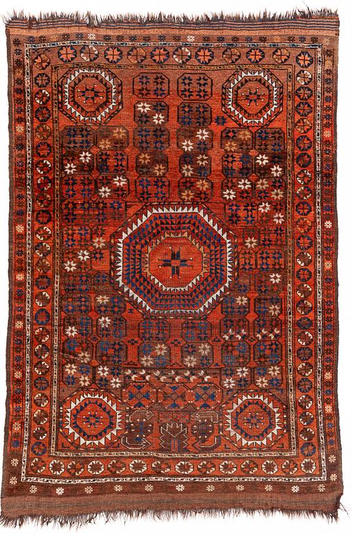 Carpet, Beshir, antique, probably 19th century second half, approx. 300 x 195 cm.