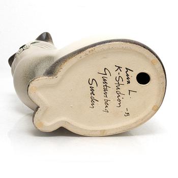 Lisa Larson, a 'Måns Maxi' stoneware figurine, K-Studion Gustavsberg, Sweden, 1993.