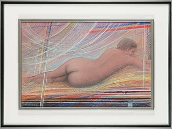 Veikko Takala, mixed media, signed.