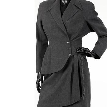 THIERRY MUGLER, a two-piece suit consisting of jacket and skirt.