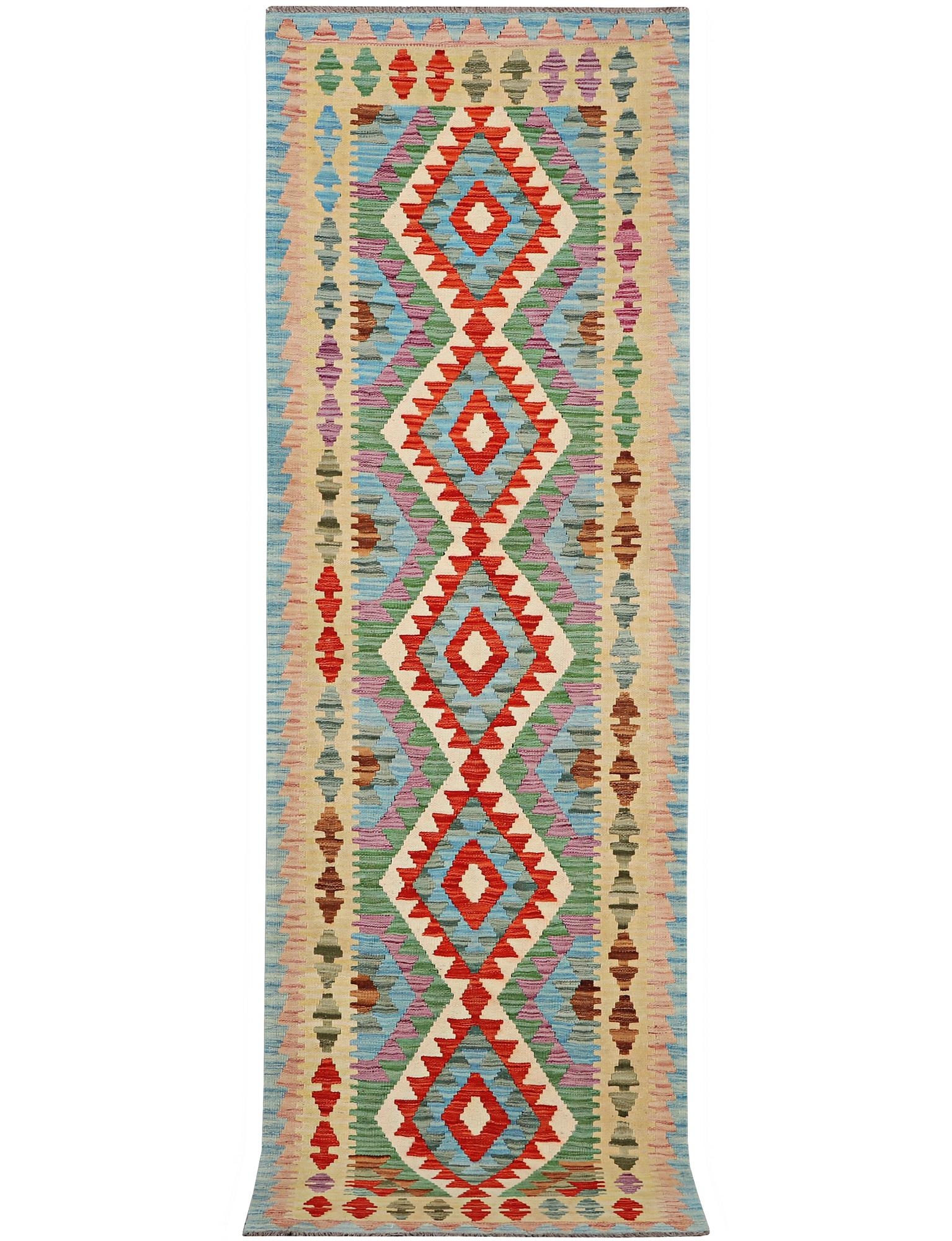 Gallerimatta, Kelim, ca. 287 x 80 cm.