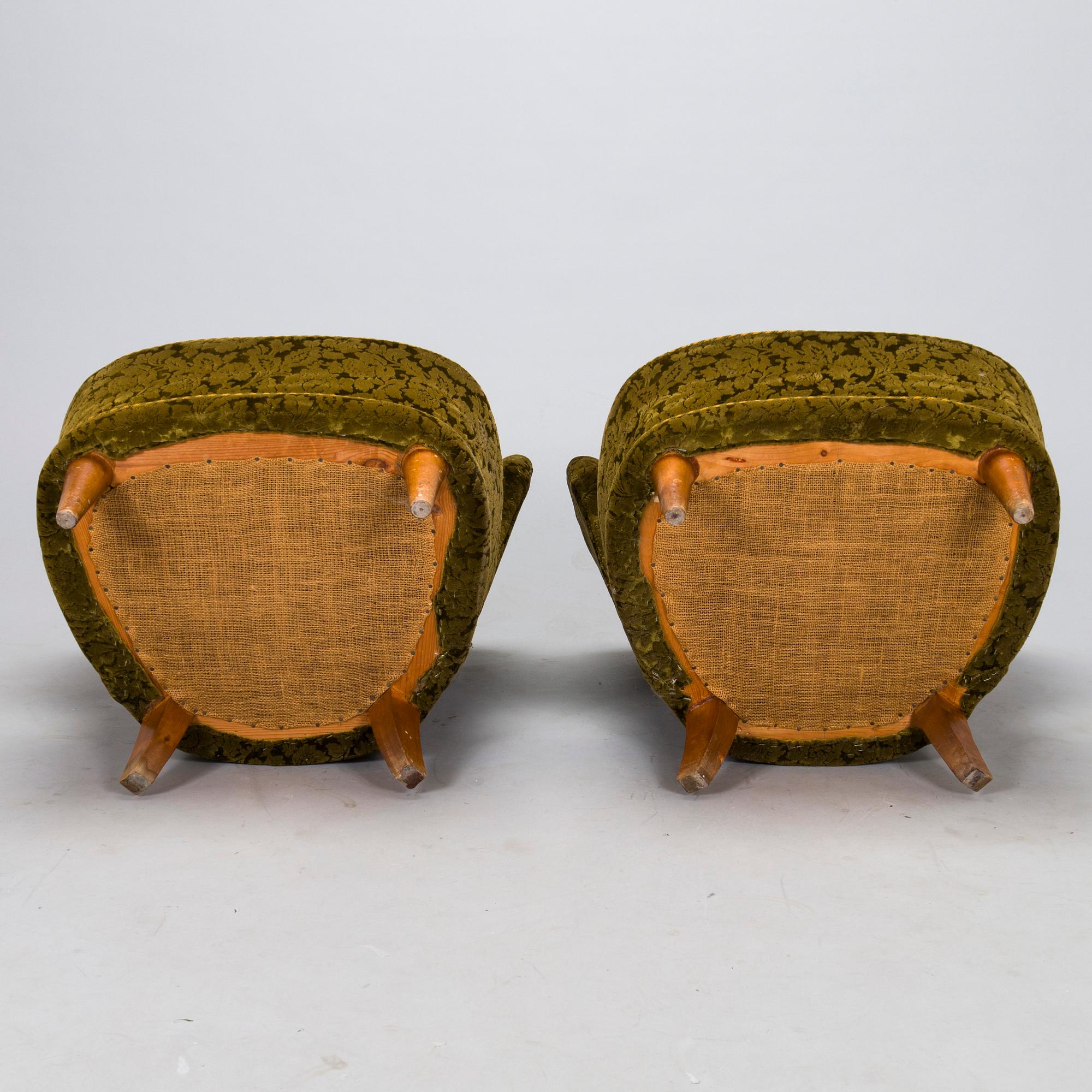 Fåtöljer, ett par, 1900-talets mitt.