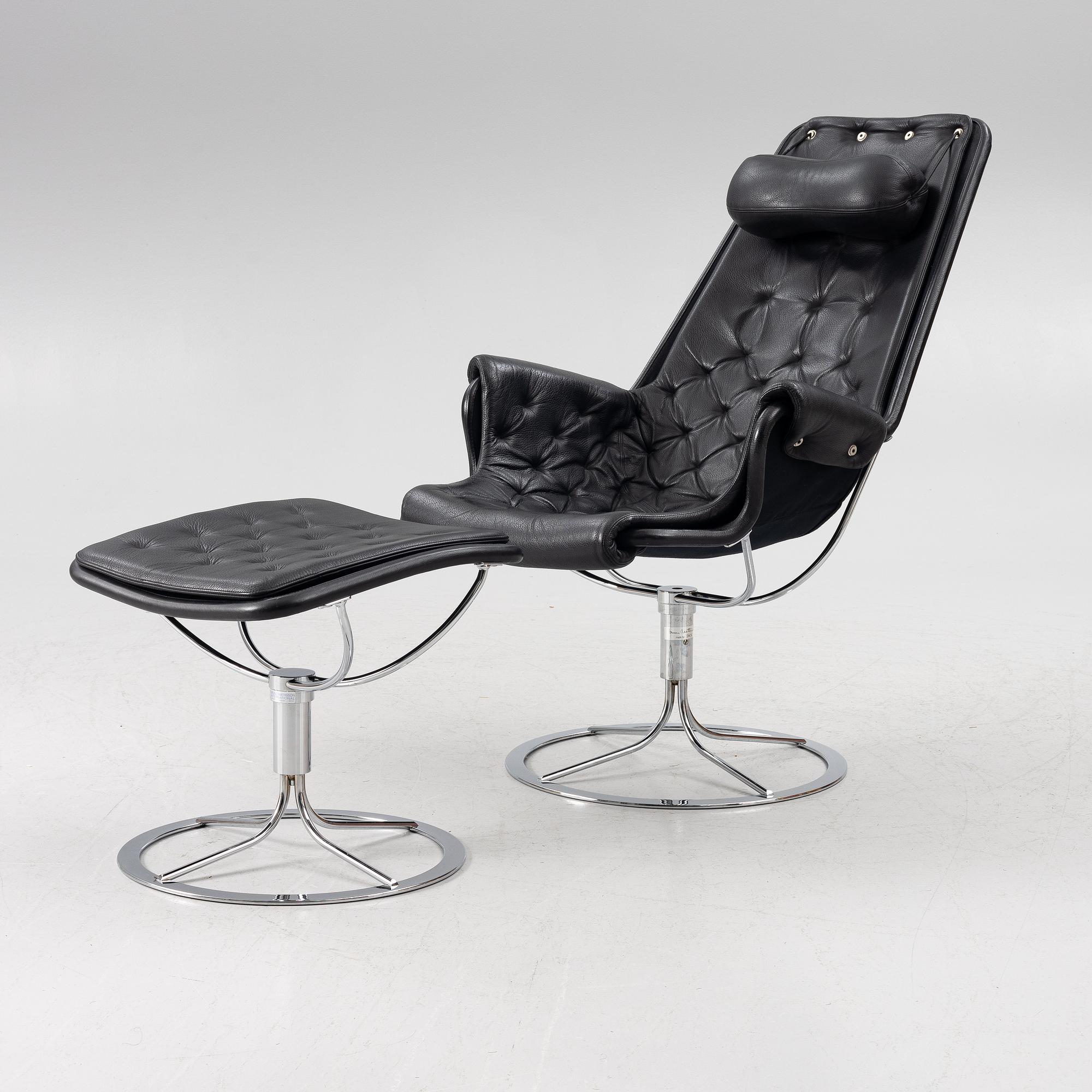 Bruno Mathsson, fåtölj med fotpall, "Jetson", Dux och Bruno Mathsson International, 2000-tal.