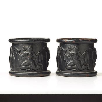 Anna Petrus, a pair of Swedish Grace cast iron jardinières "Blomkruka nr 1", Näfveqvarn, Sweden.