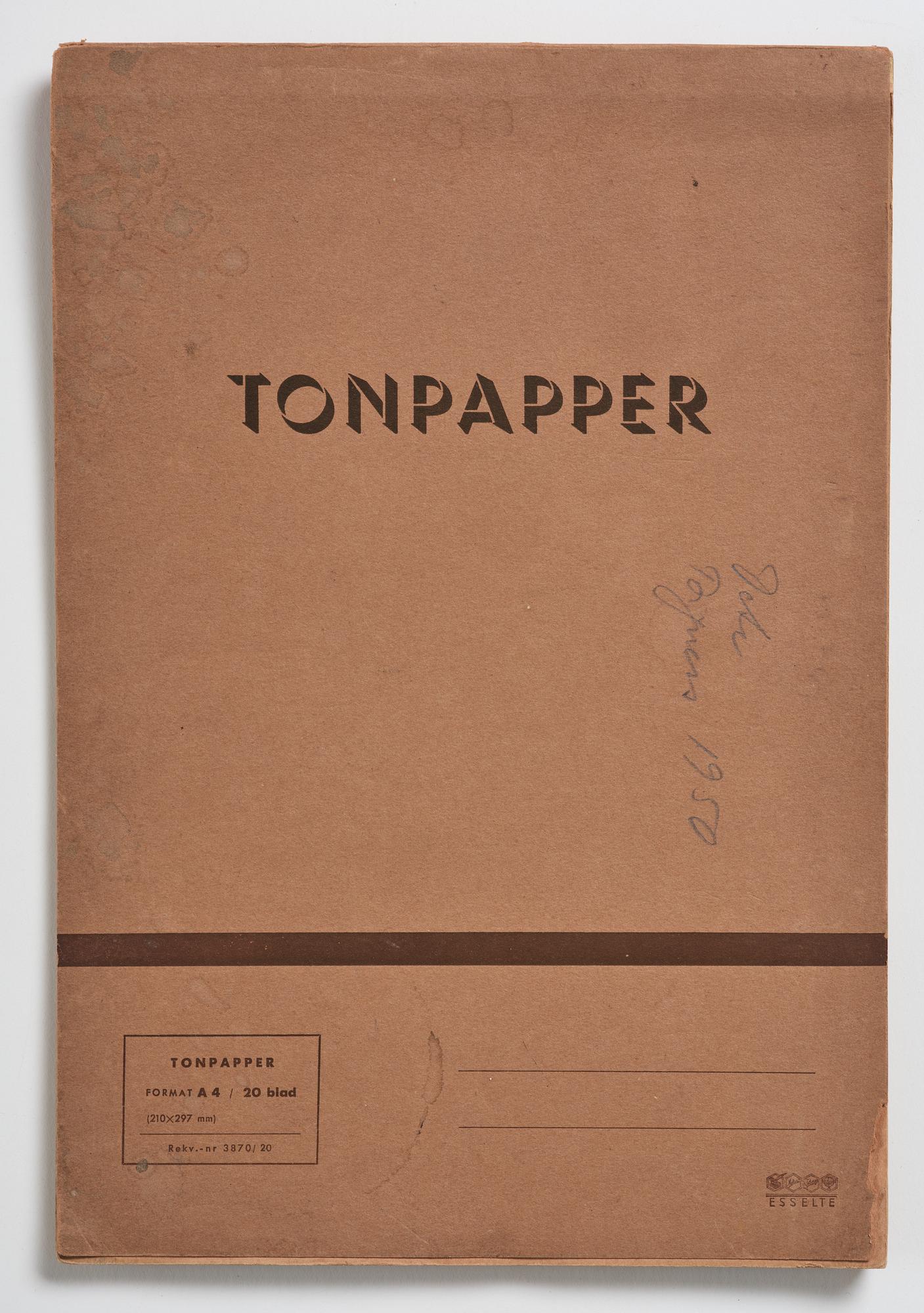 Lotte Laserstein, 3 skissblock med teckningar.