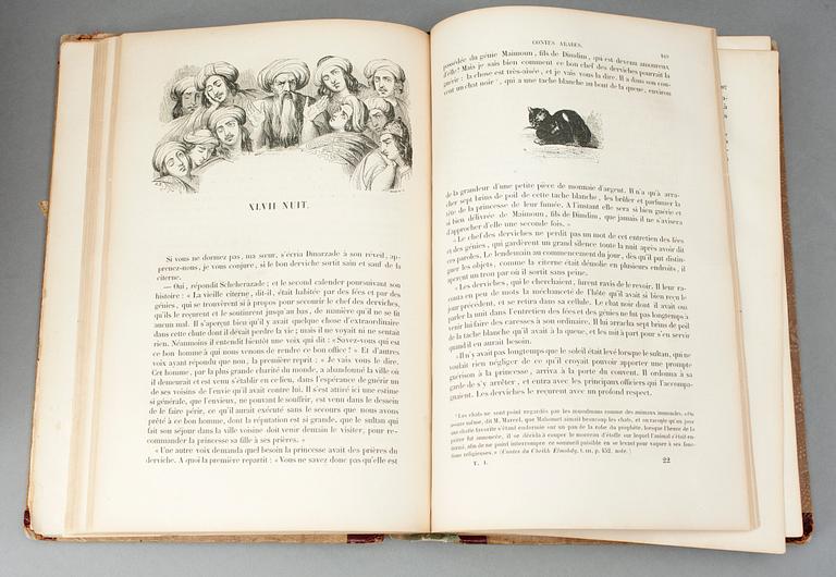 TUSEN OCH EN NATT, 3 volymer, Les Mille et une Nuits, I-III, Paris 1800-tal.