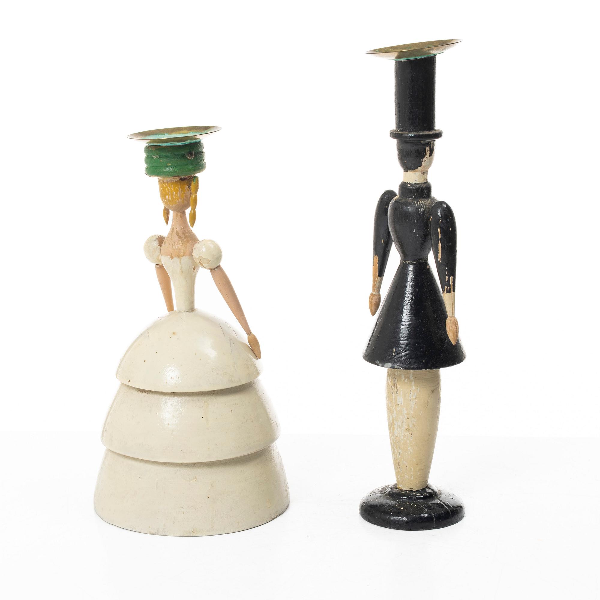 A rare pair of candle holders, Boet, Gothenburg, 1920s-30s.