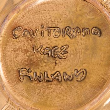 A pair of ceramic tablelamps by Kauko Forsvik, signed 'KAGE', Finland.