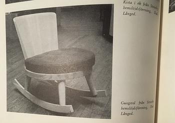 Steneby Hemslöjdsförening, gungstol, furu, 1930-40-tal.