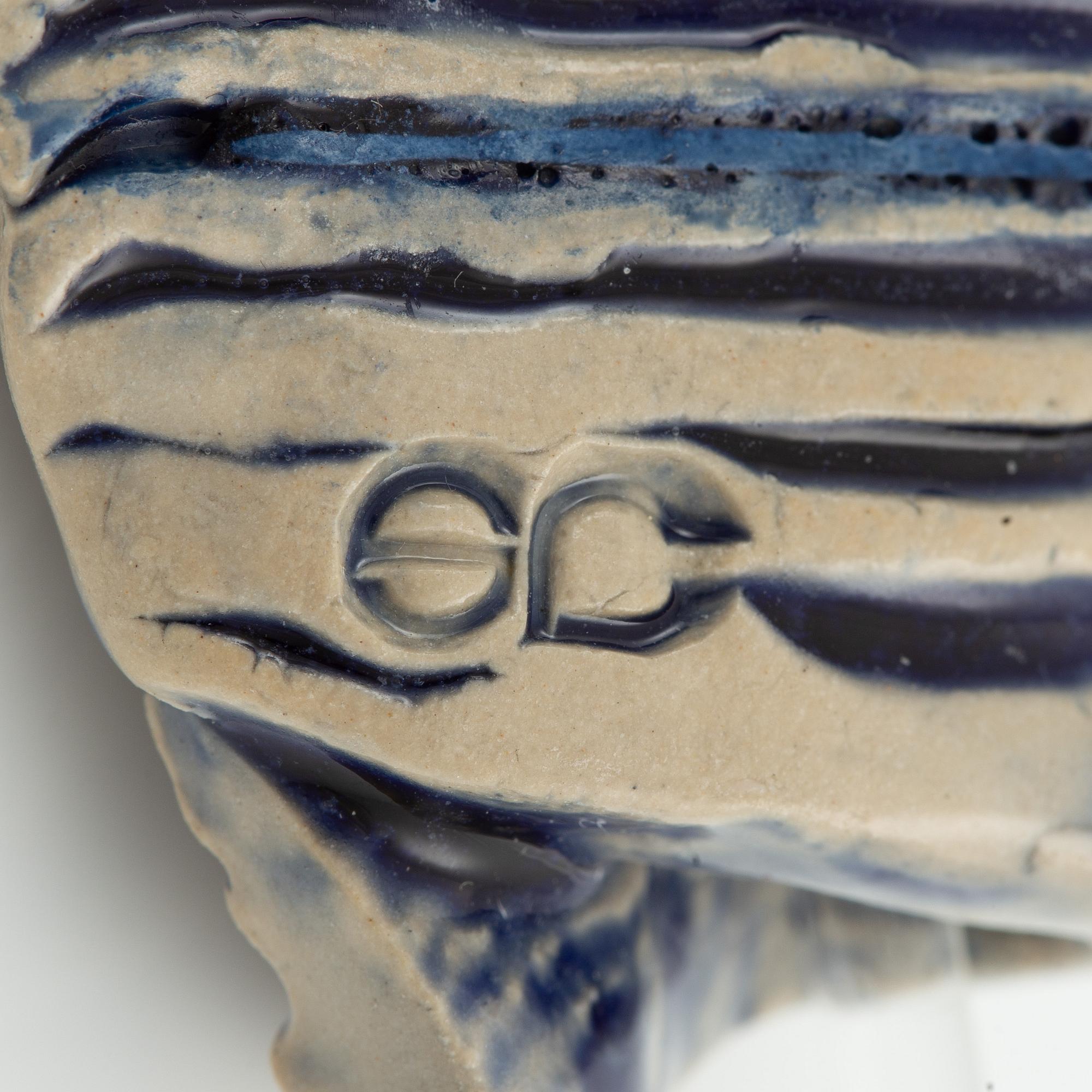 Siv Lagerström, necklace, two pieces, acrylic plastic and stoneware.