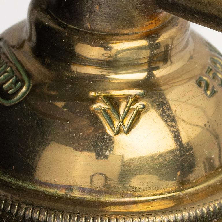 A pair of blue and white vases made in to table lamps, late Qing dynasty/circa 1900.