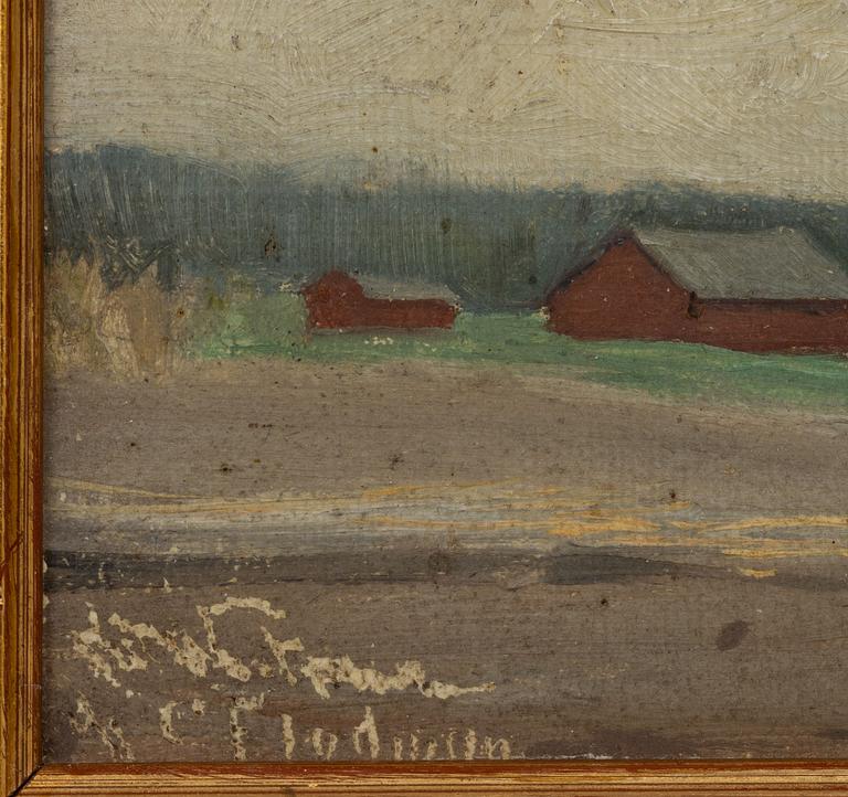 Carl Flodman, Landscape with Red Barn.