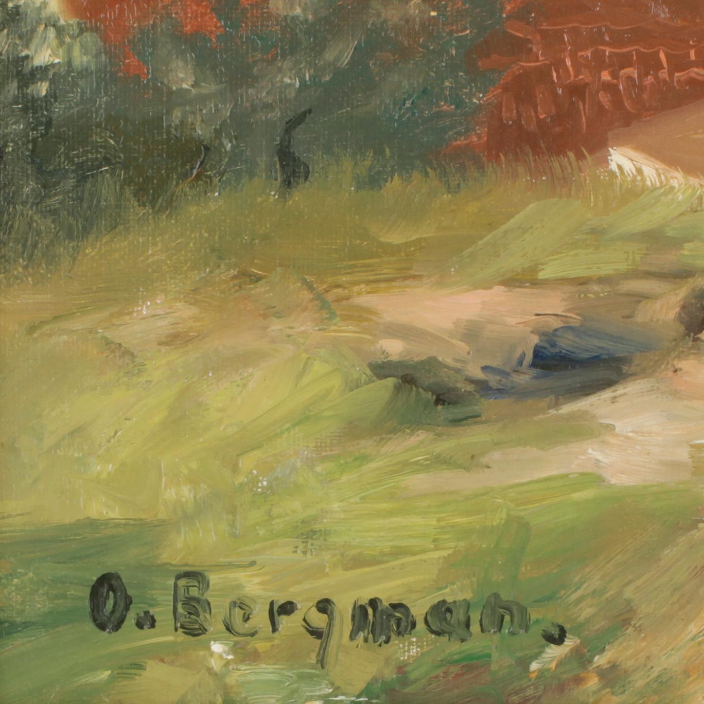 OSKAR BERGMAN, olja på duk. Sign.