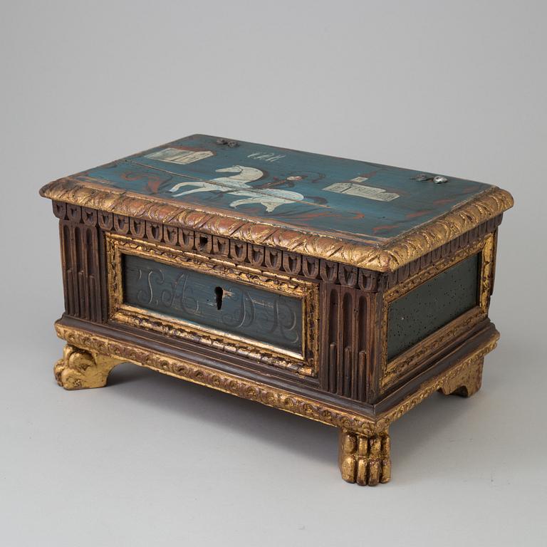 SKRIN, målat trä, 1800-tal.