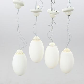 Achille Castiglioni, four "Brera" ceiling lamps for Flos, 21st century.