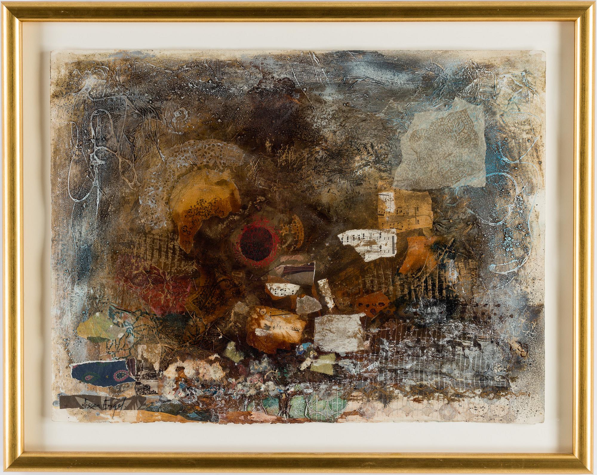 NISSAN ENGEL, mixed media, signed.