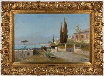 Georg Fischhof, (AL Terni) Sydländskt kustmotiv.