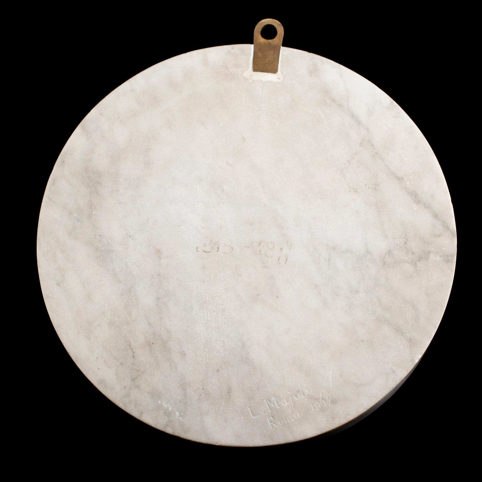 VÄGGRELIEF, marmor och alabaster, märkt L Najoli, Roma 1864.