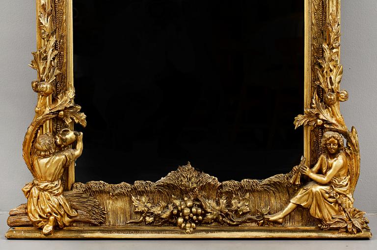 SPEGEL SAMT KONSOLBORD, trol Tyskland, nyrokoko, 1800-talets andra hälft.