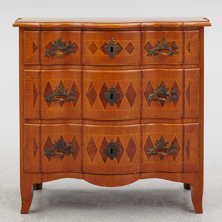 A late Baroque Chest of Drawers, mid 18th Century.