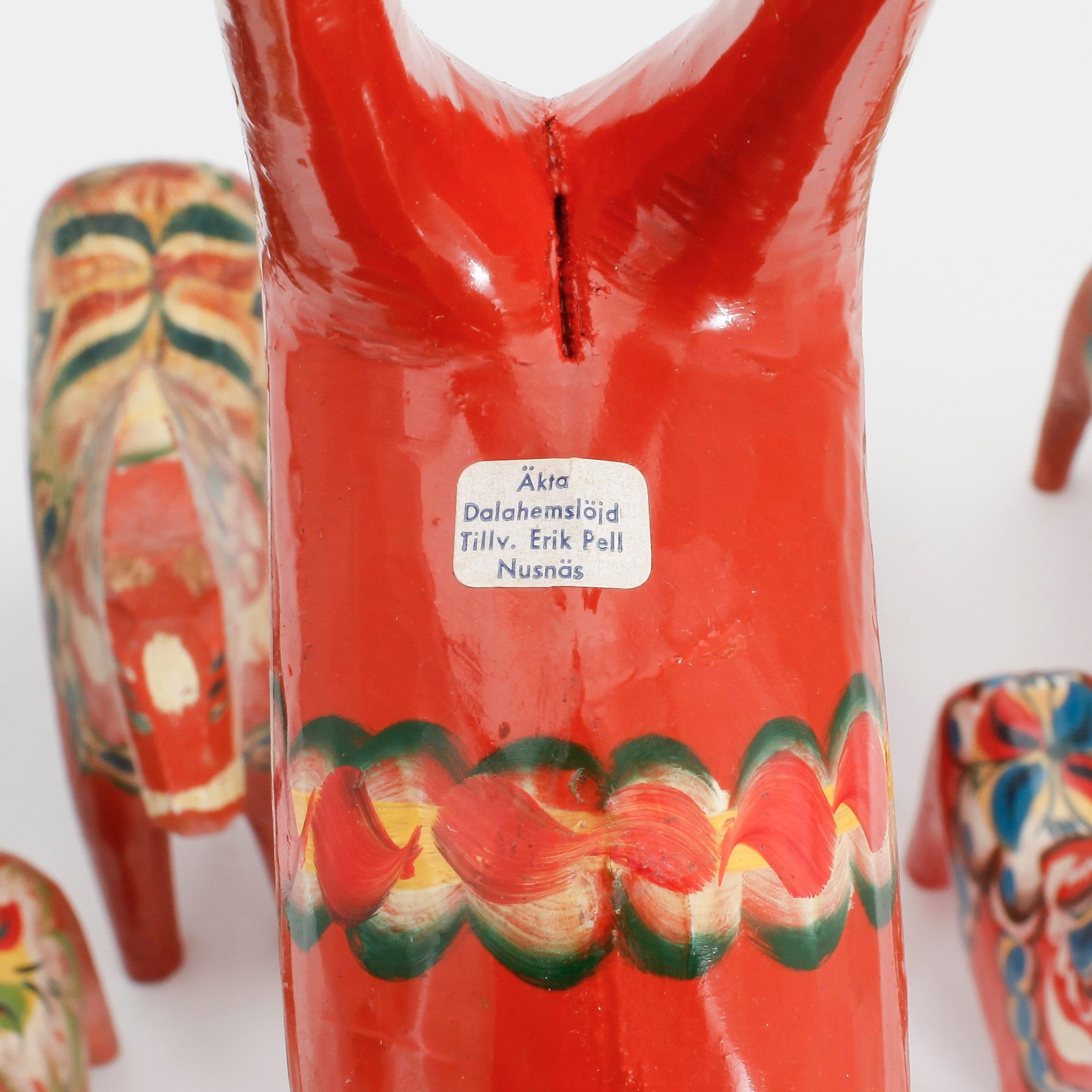 DALAHÄSTAR, 10 st,  omkr år 1900-1900-talets mitt.