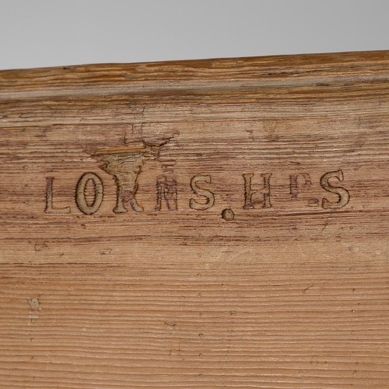 Stool table, late 19th century.