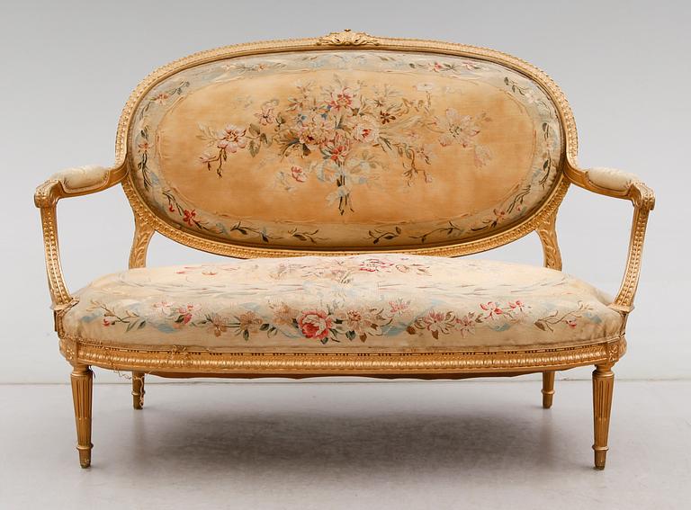 SOFFA, Louis XVI-stil, sent 1800-tal/tidigt 1900-tal.