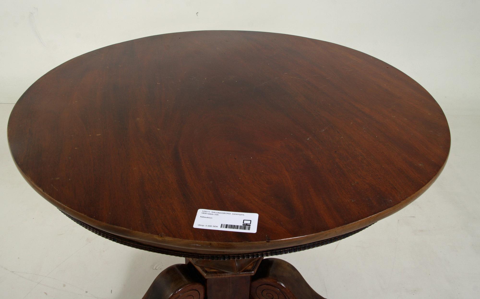 SALONGSBORD, senempire, 1800-talets mitt.