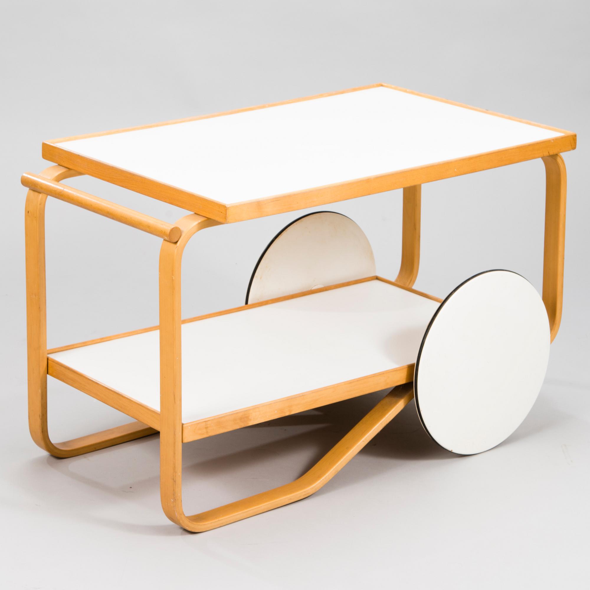 A mid-20th-century tea trolley 98, for Artek.
