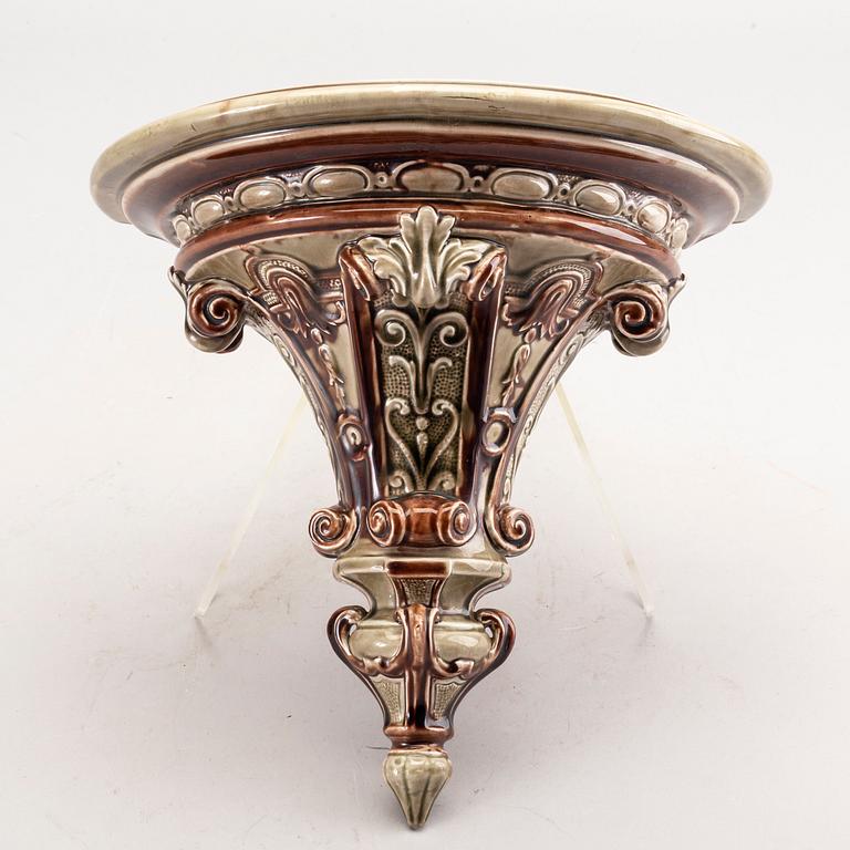 A Rörstrand majolica console, 1880's.