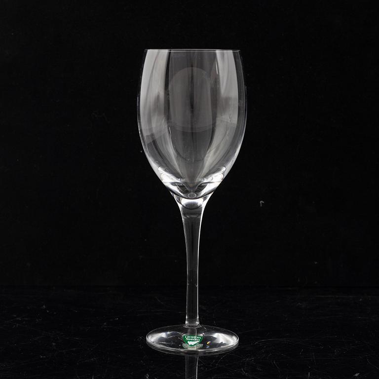 Part of glass services, Nils Landberg, 12 of model "illusion", and Olle Alberius, 24 of model "Lisa", Orrefors, Sweden.