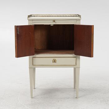 A Gustavian style bedside table, first half of the 20th Century.