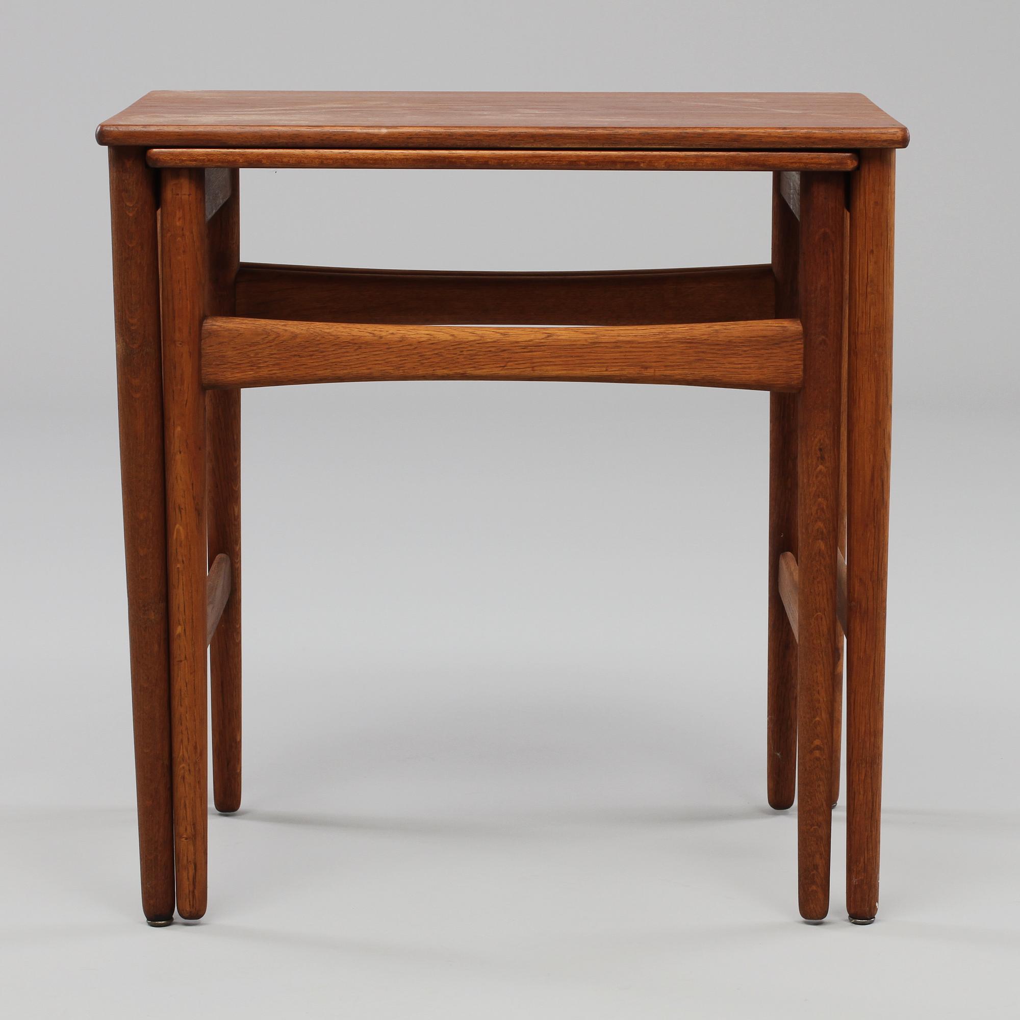 SATSBORD, ett par, Hans J Wegner, Andreas Tuck, Danmark, 1900-talets andra hälft.