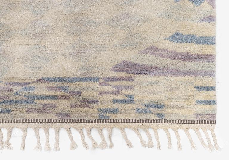 Barbro Nilsson, a carpet, 'Sandbotten', knotted pile, c. 215  x 186 cm, signed AB MMF BN.